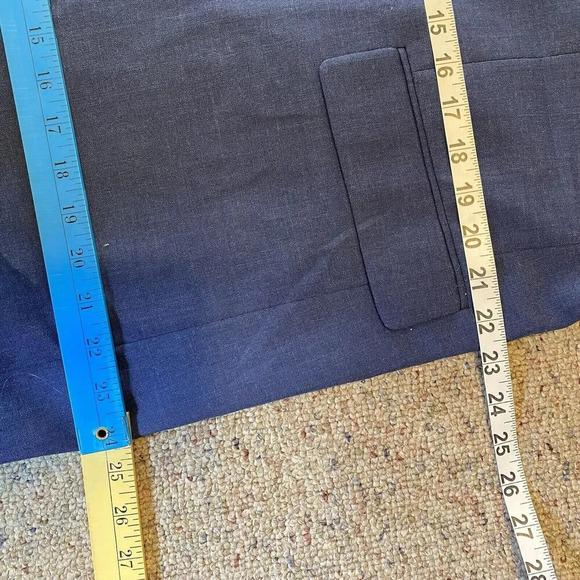 New Piranha Wool Blazer Men 44Long Hand Tailored Blue Suit Jacket Coat Luxury - Picture 3 of 12